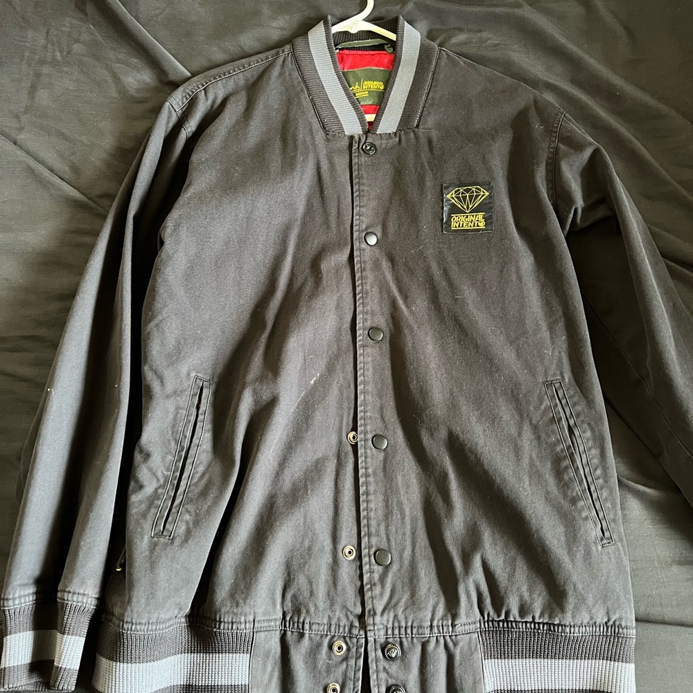 Diamond supply co/original intent varsity jacket RARE
